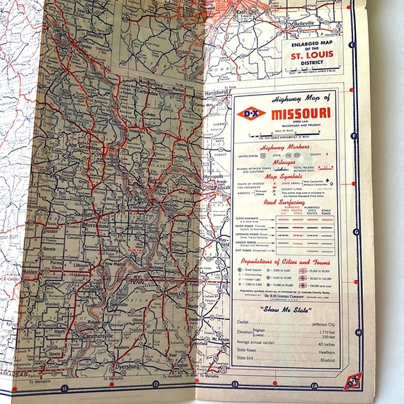 Vintage State 1940’s Michigan Missouri Wisconsin road maps - Picture 4 of 10